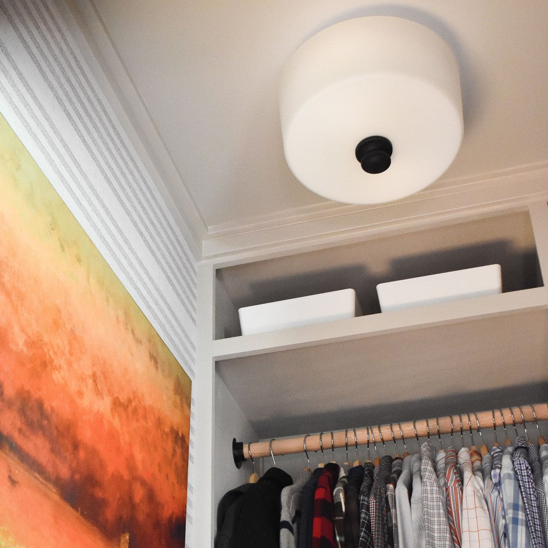 Travis 2 Light Black Forged Semi Flush Mount TRA-A3302-BF