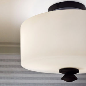 Travis 2 Light Black Forged Semi Flush Mount TRA-A3302-BF