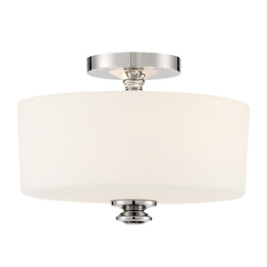 Travis 2 Light Polished Nickel Semi Flush Mount TRA-A3302-PN