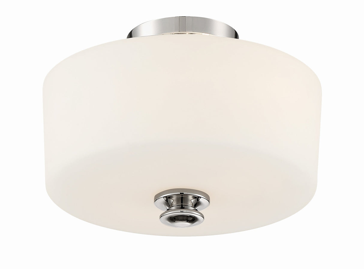 Travis 2 Light Black Forged Semi Flush Mount TRA-A3302-BF