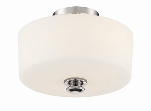 Travis 2 Light Black Forged Semi Flush Mount TRA-A3302-BF