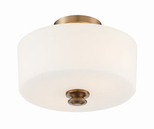 Travis 2 Light Black Forged Semi Flush Mount TRA-A3302-BF