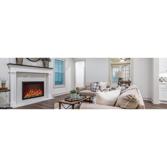 Amantii TRD-44-BESPOKE Traditional Bespoke - 44" Indoor / Outdoor Electric Insert Featuring, WiFi Compatibility, Bluetooth Connectivity, Multi Function Remote, and a Selection of Media Options
