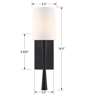 Trenton 1 Light Aged Brass Sconce TRE-221-AG