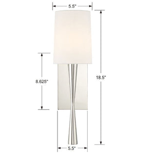 Trenton 1 Light Aged Brass Sconce TRE-221-AG