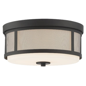 Trevor 2 Light Black Forged Flush Mount TRV-A3802-BF