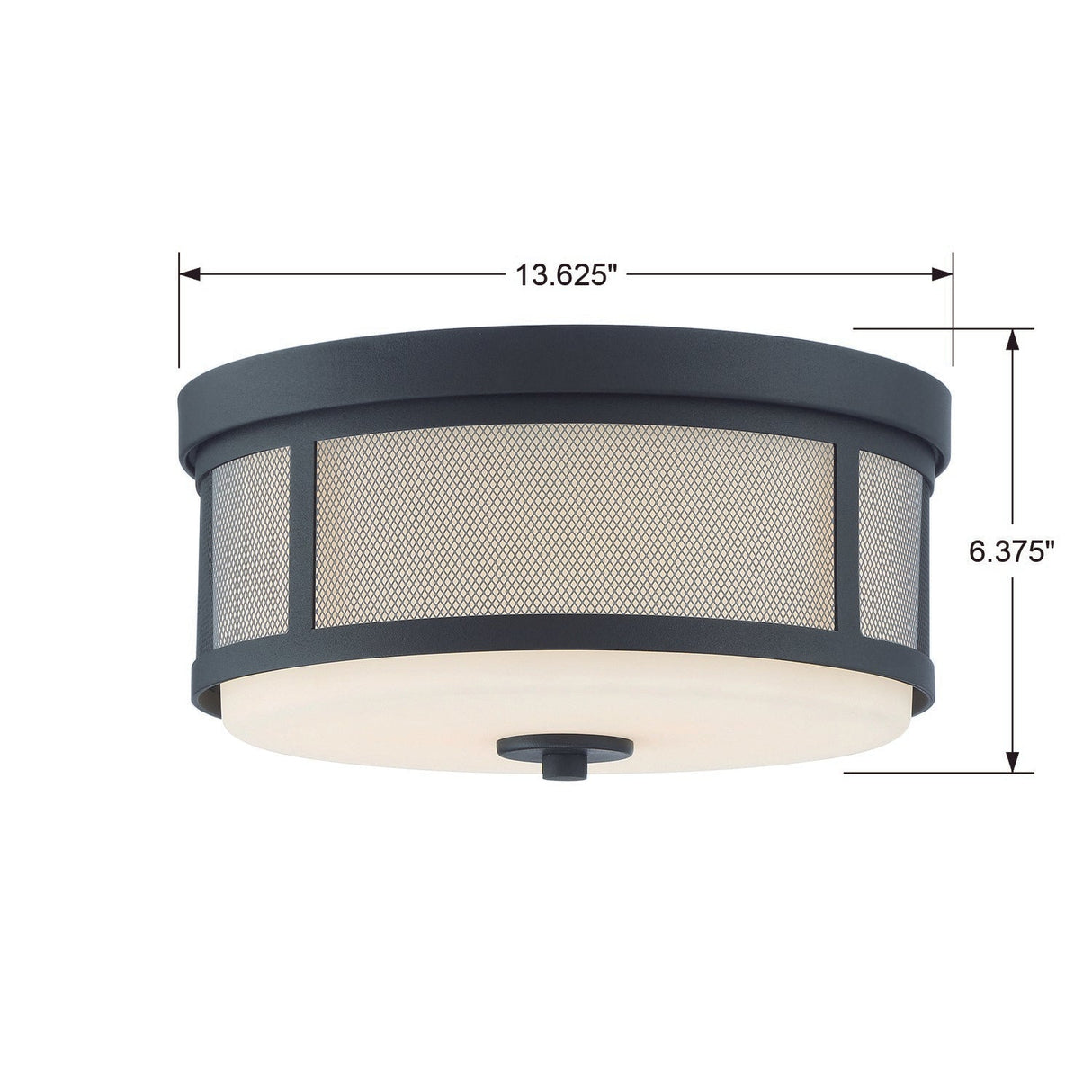Trevor 2 Light Black Forged Flush Mount TRV-A3802-BF
