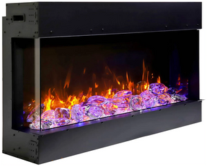 Amantii 30-TRV-SLIM Trv View Slim  - 30" Indoor / Outdoor 3 Sided Electric Fireplace Featuring  10 5/8" Depth