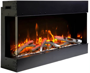 Amantii 30-TRV-SLIM Trv View Slim  - 30" Indoor / Outdoor 3 Sided Electric Fireplace Featuring  10 5/8" Depth