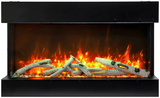 Amantii 30-TRV-SLIM Trv View Slim  - 30" Indoor / Outdoor 3 Sided Electric Fireplace Featuring  10 5/8" Depth
