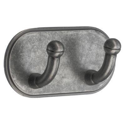 Smedbo Beslagsboden Design Double Hook Self-adhesive in Pewter