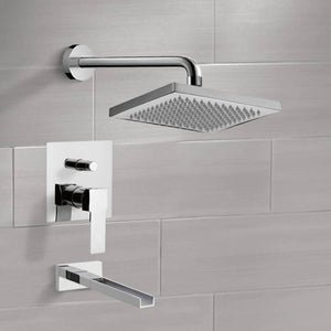 Tub and Shower Faucet Sets with 8" Rain Shower Head