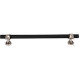 Top Knobs M2780 Bit Appliance Pull 18 Inch (c-c) - Flat Black and Pewter Antique