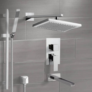 Tub and Shower System with 9.5" Rain Shower Head and Hand Shower