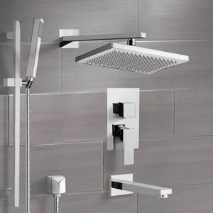 Tub and Shower System with 9.5" Rain Shower Head and Hand Shower