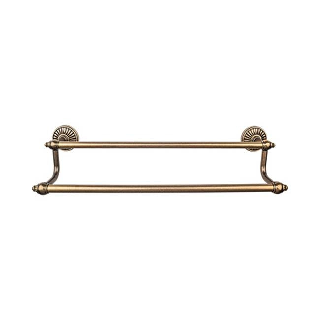 Top Knobs TUSC7 Tuscany Bath 18" Double Towel Bar - German Bronze