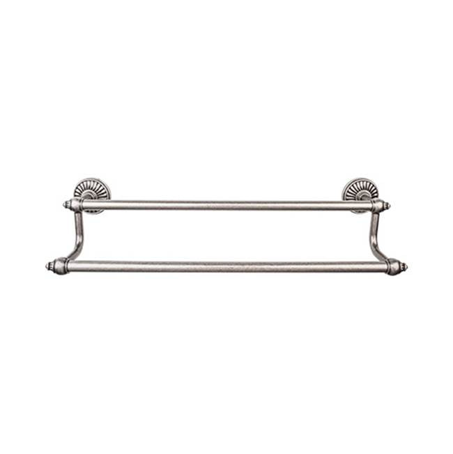 Top Knobs TUSC7 Tuscany Bath 18" Double Towel Bar - Antique Pewter
