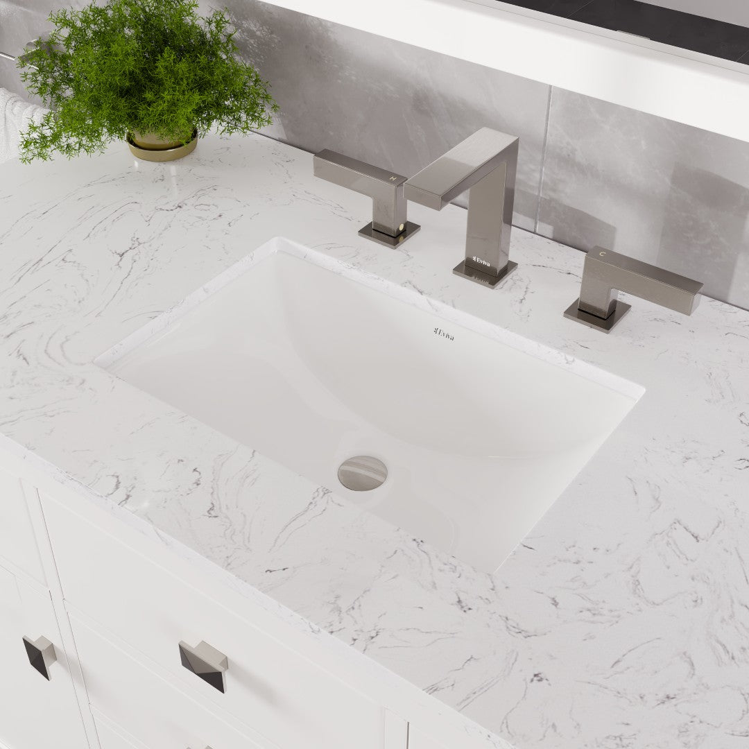 Artemis 42 in. White Single Sink Bath Vanity with Engineered Stone Top and Undermount Porcelain Sink