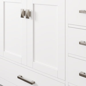London 42 in. White Single Sink Bath Vanity with Carrara Quartz Top and Undermount Porcelain Sink