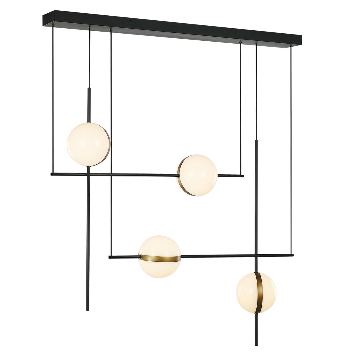 Alora LP302004MBBG TAGLIATO LINEAR PENDANT LED MATTE BLACK BRUSHED GOLD