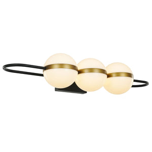 Alora WV302003MBBG TAGLIATO WALL VANITY LED MATTE BLACK BRUSHED GOLD