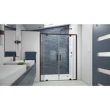 DreamLine Terrace 58 in. W x 72 in. H Semi-Frameless Pivot Shower Door in Oil Rubbed Bronze