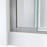 DreamLine Terrace 58 in. W x 72 in. H Semi-Frameless Pivot Shower Door in Brushed Nickel