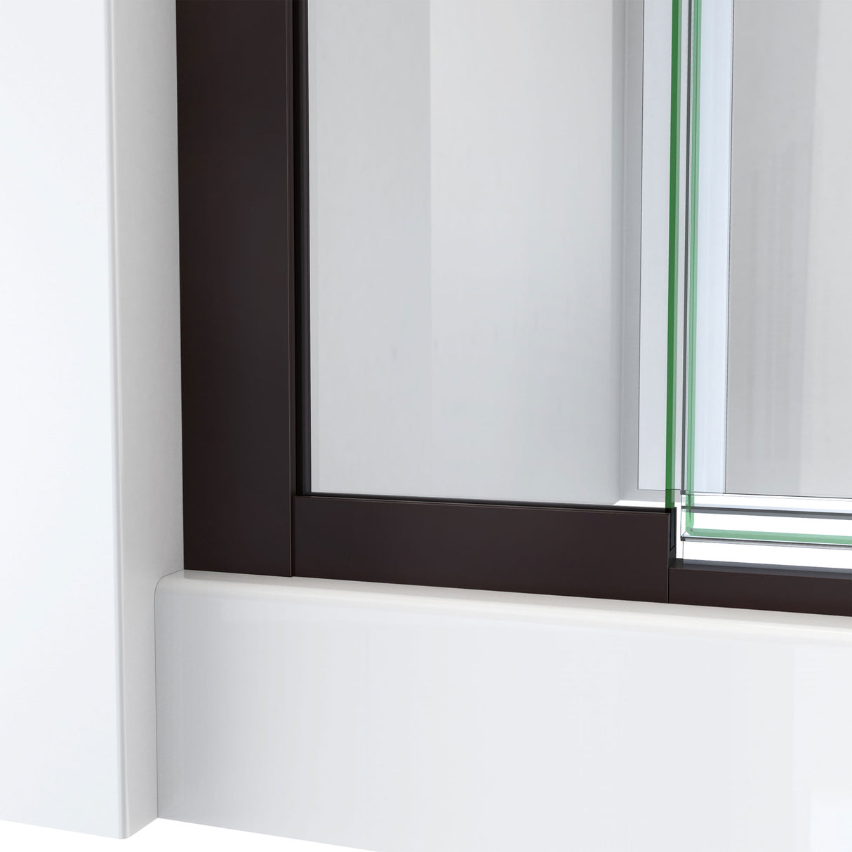 DreamLine Terrace 58 in. W x 72 in. H Semi-Frameless Pivot Shower Door in Oil Rubbed Bronze