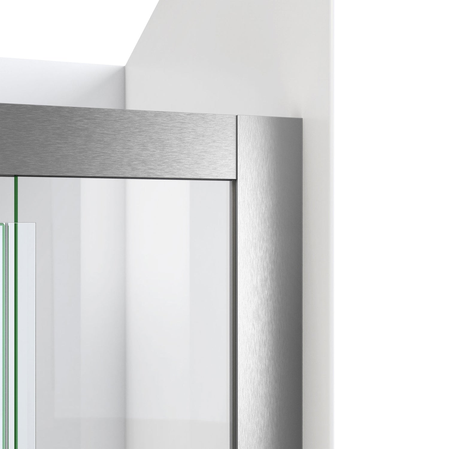 DreamLine Terrace 58 in. W x 72 in. H Semi-Frameless Pivot Shower Door in Brushed Nickel