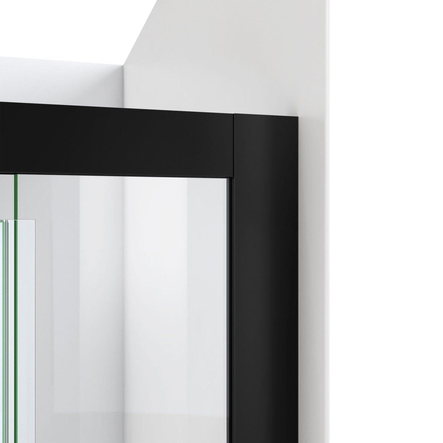 DreamLine Terrace 58 in. W x 72 in. H Semi-Frameless Pivot Shower Door in Satin Black