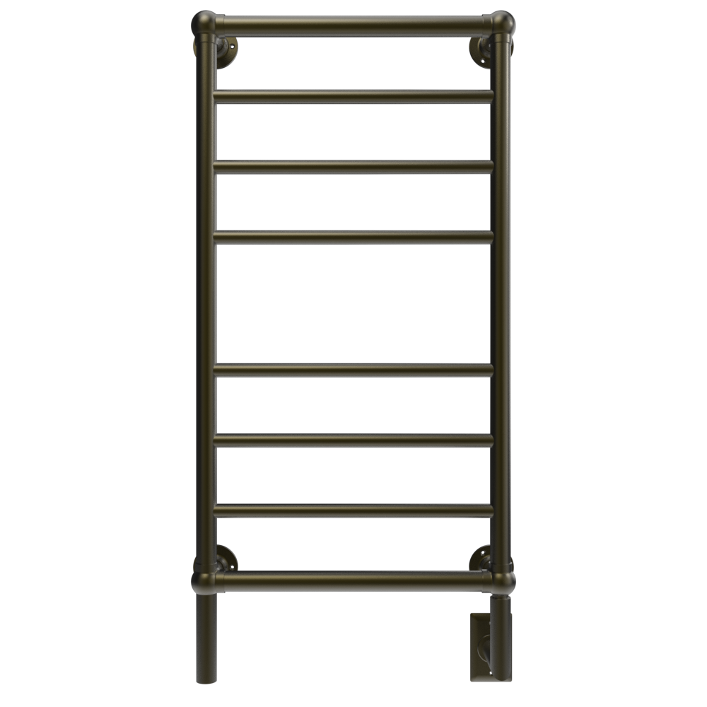 Amba Products T-2040BB Traditional Model 8-Bar Hardwired Towel Warmer - 5.375 x 21.125 x 43.25 in. - Brushed Bronze Finish