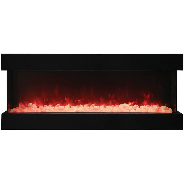 Amantii 60-TRU-VIEW-XL Tru View Deep Smart Electric - 60" Indoor / Outdoor WiFi Enabled 3 Sided Fireplace Featuring a depth of 14 1/4", MultiFunction Remote Control, Multi Speed Flame Motor, and a Selection of Media Options