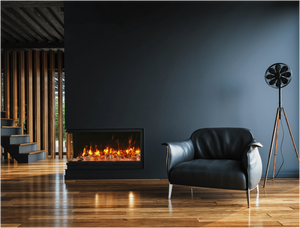 Amantii 30-TRV-SLIM Trv View Slim  - 30" Indoor / Outdoor 3 Sided Electric Fireplace Featuring  10 5/8" Depth