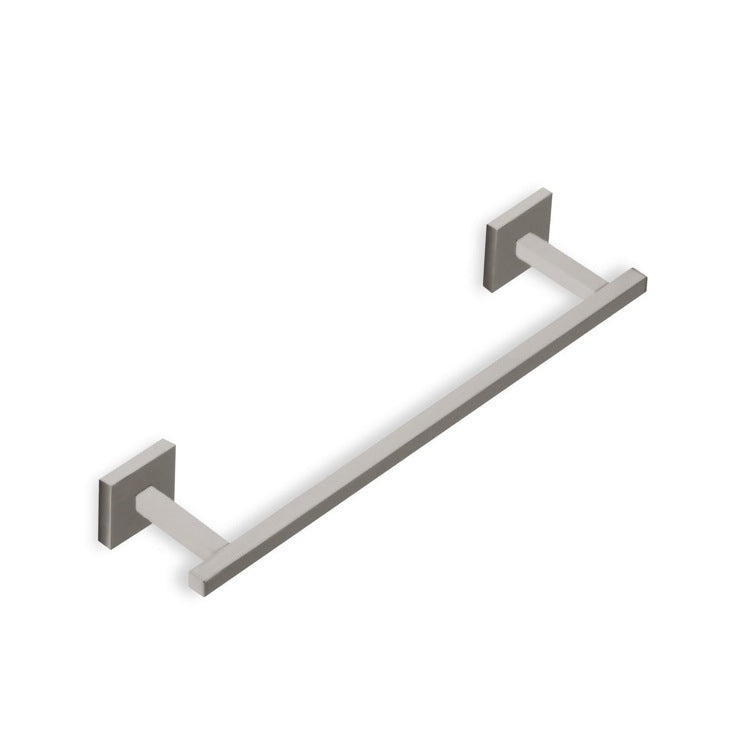 Towel Bar, 12 Inch, Square, Satin Nickel