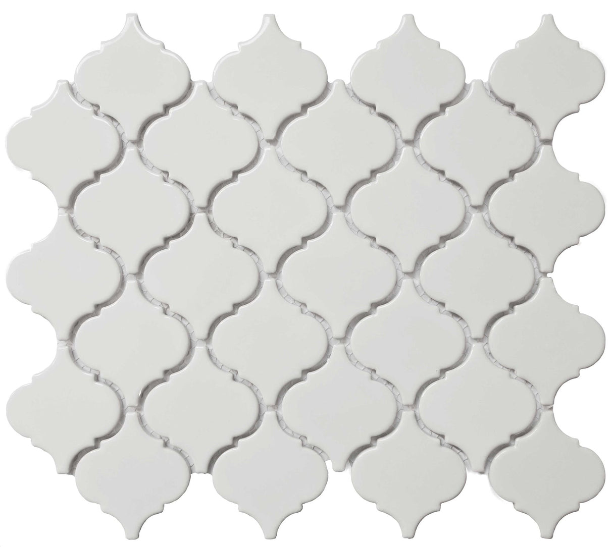 Roca Tile Usa Inc United States Ceramic Tile Cc Mosaics Ii Bright White 2 Inch Lantern Porcelain Mosaics. Ufcc118-12Mt 1 Sheet = .78 Sq. Ft.