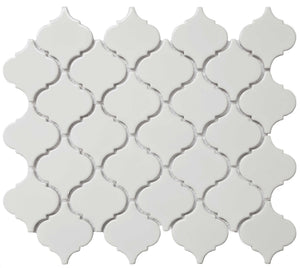 Roca Tile Usa Inc United States Ceramic Tile Cc Mosaics Ii Bright White 2 Inch Lantern Porcelain Mosaics. Ufcc118-12Mt 1 Sheet = .78 Sq. Ft.