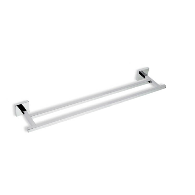 Double Towel Bar, Chrome, 22 Inch, Brass