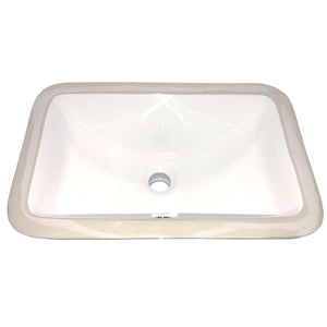 Nantucket Sinks UM-159-W Undermount Ceramic Sink In White