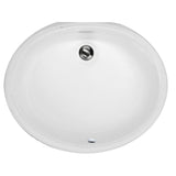 Nantucket Sinks  17 Inch X 14 Inch Undermount Ceramic Sink In White UM-17x14-W-K