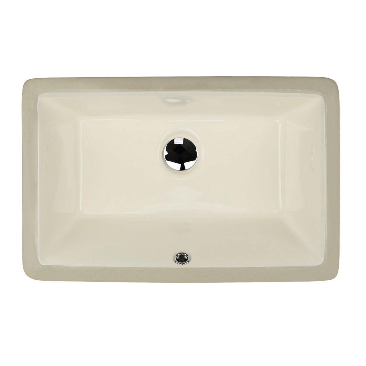 Nantucket Sinks  19 Inch X 11 Inch Undermount Ceramic Sink In Bisque UM-19x11-B
