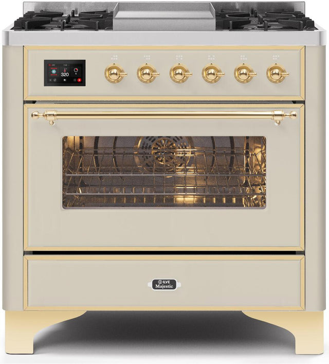 Ilve 36'' Majestic II Dual Fuel Liquid Propane Range