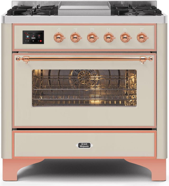Ilve 36'' Majestic II Dual Fuel Liquid Propane Range