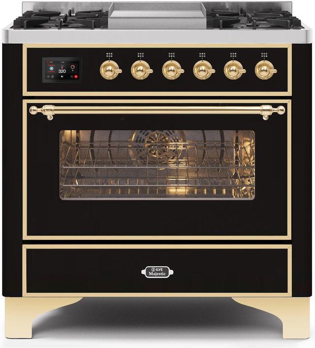 Ilve 36'' Majestic II Dual Fuel Liquid Propane Range