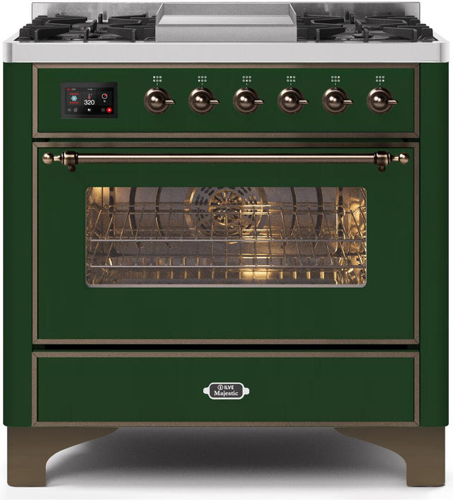 Ilve 36'' Majestic II Dual Fuel Liquid Propane Range