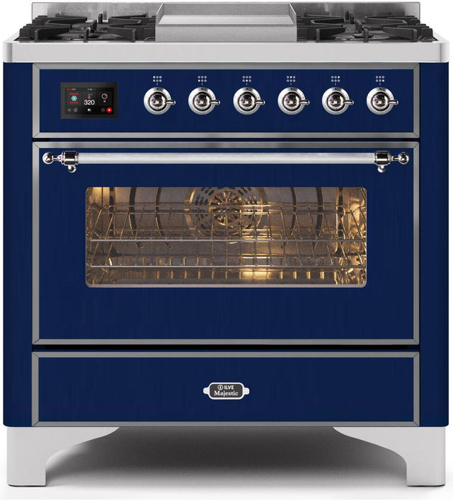 Ilve 36'' Majestic II Dual Fuel Liquid Propane Range