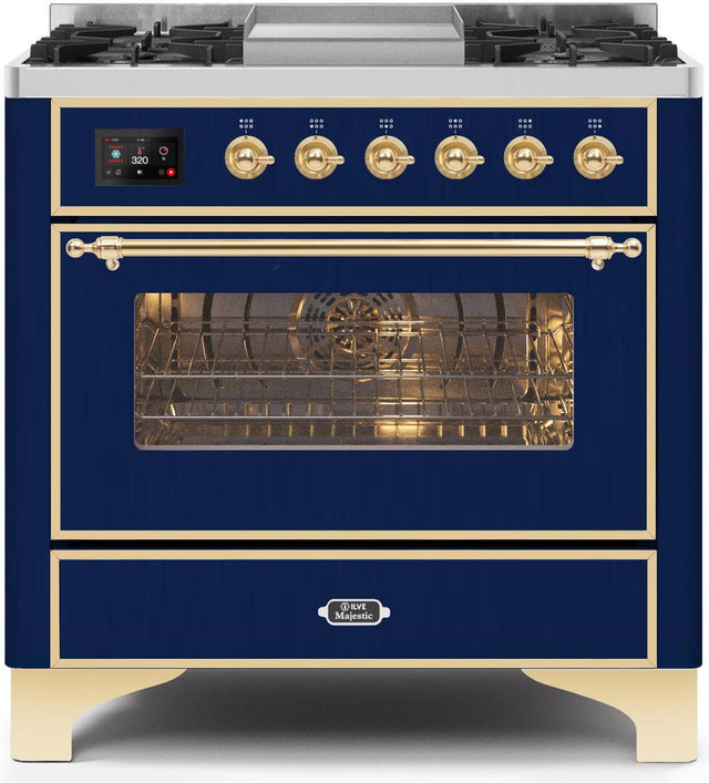 Ilve 36'' Majestic II Dual Fuel Liquid Propane Range