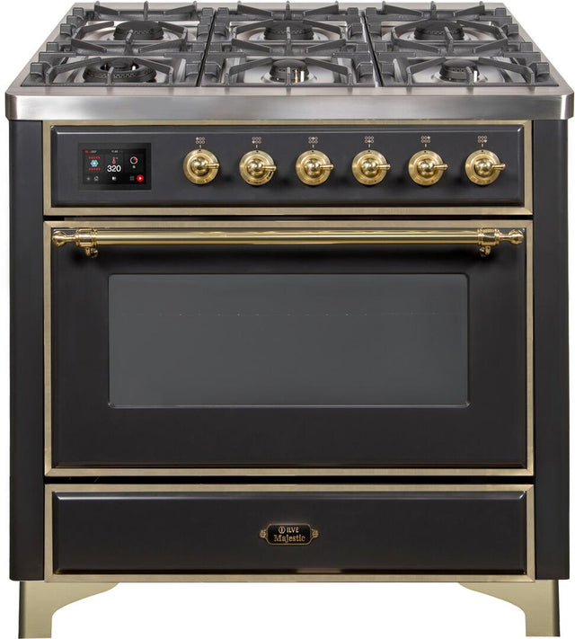 Ilve 36'' Majestic II Dual Fuel Natural Gas Range
