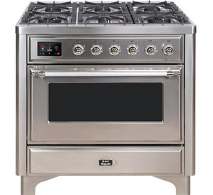 Ilve 36'' Majestic II Dual Fuel Natural Gas Range