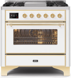 Ilve 36'' Majestic II Dual Fuel Natural Gas Range