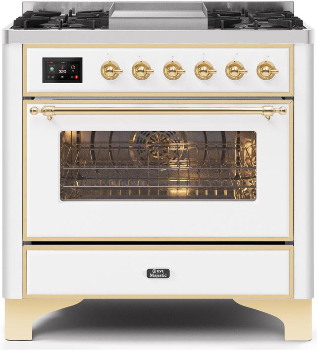 Ilve 36'' Majestic II Dual Fuel Natural Gas Range